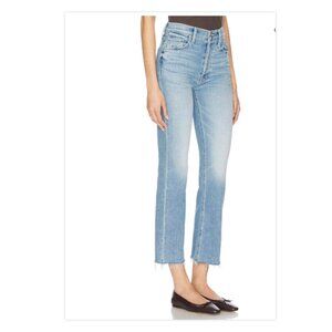 Mother Superior Denim The Tripper Flood Fray Jeans Size 26 High Rise Button Fly